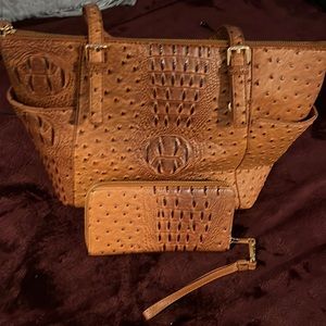Croc/ ostrich tote bag